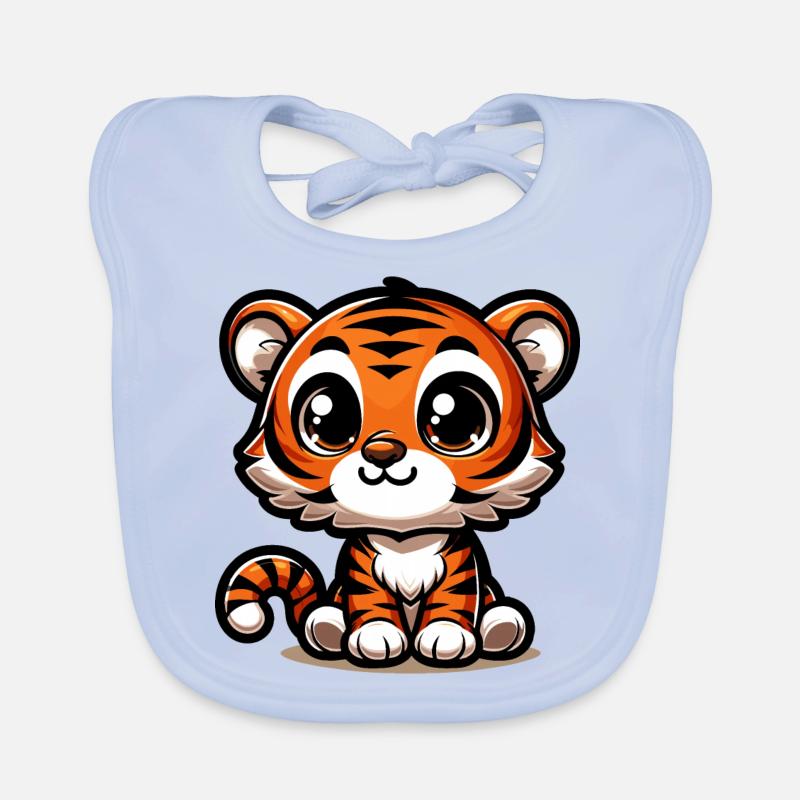 Bébé tigre mignon Bavoir bio Bébé