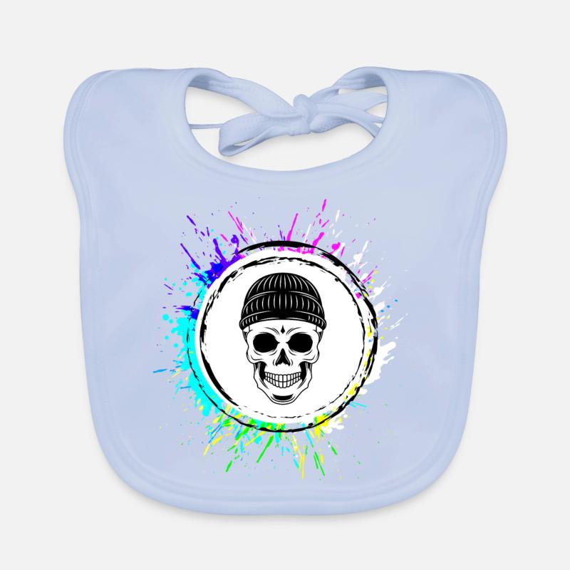 Icône de crâne Bavoir bio Bébé