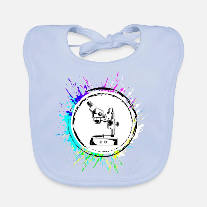 Microscope Icon Icon Organic Baby Bibs