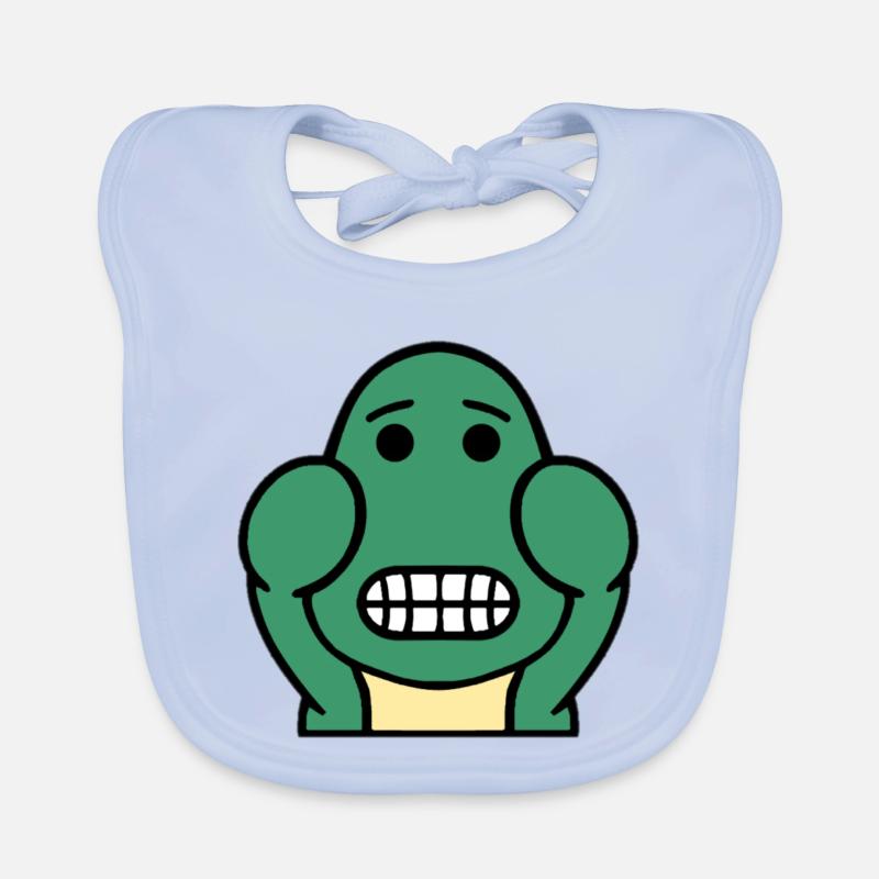 Dolly Grin - Bavoir bio Bébé - bleu ciel