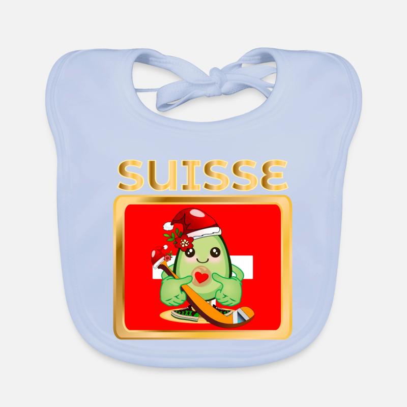 Weihnachtsmann SCHWEIZER EISHOCKEY-ANWALT Baby Bio-Lätzchen