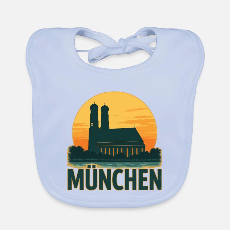 München - Baby Bio-Lätzchen - sky Blue