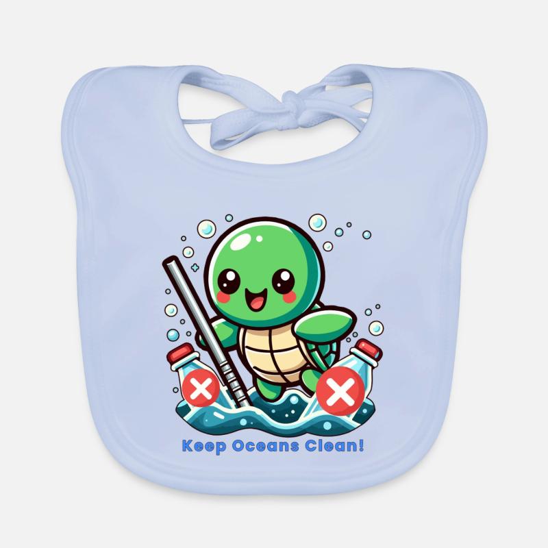 Keep Oceans Clean Organic Baby Bibs