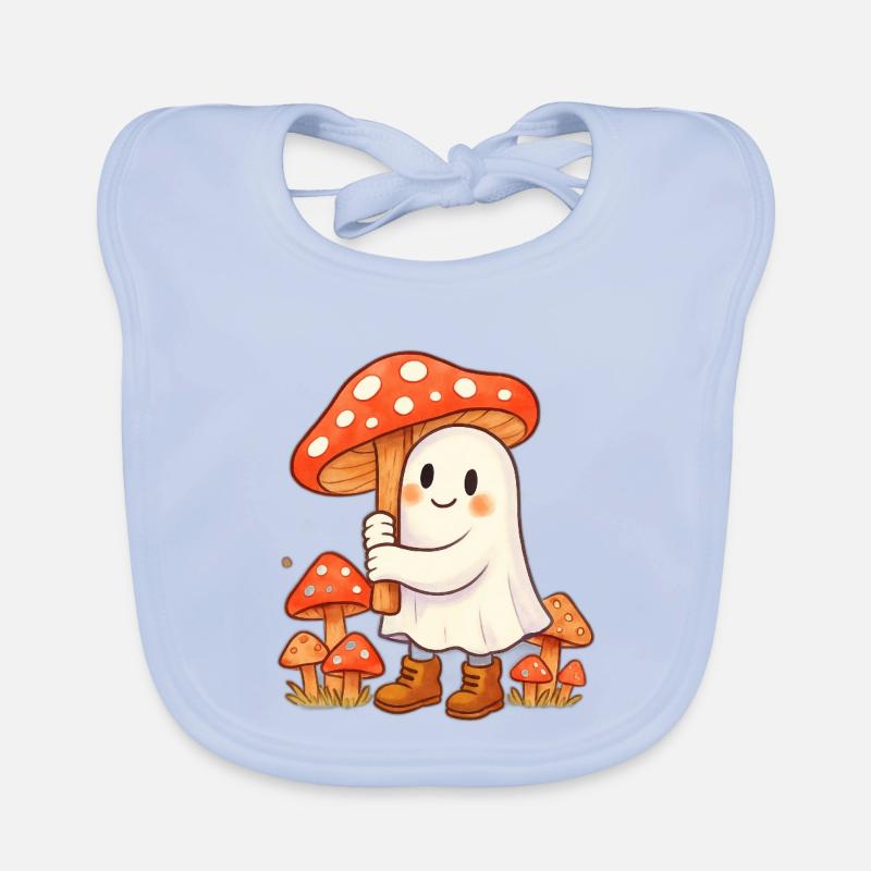 Geist mit Regenschirm - ein Pilz Baby Bio-Lätzchen