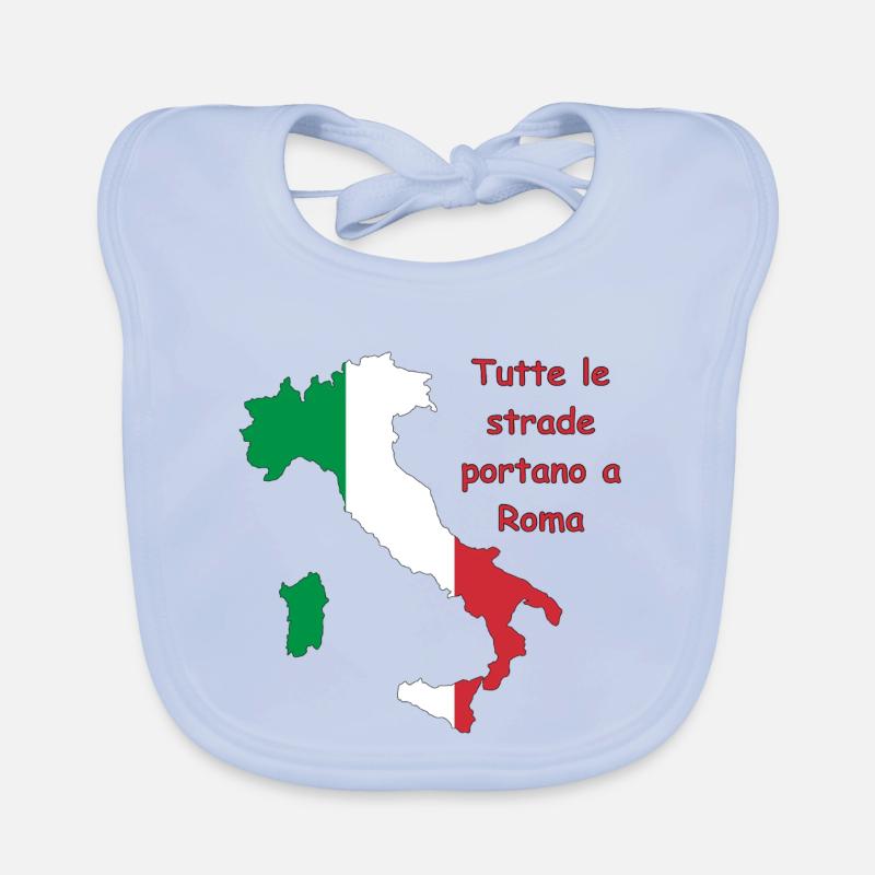 Drapeau italien avec slogan Bavoir bio Bébé