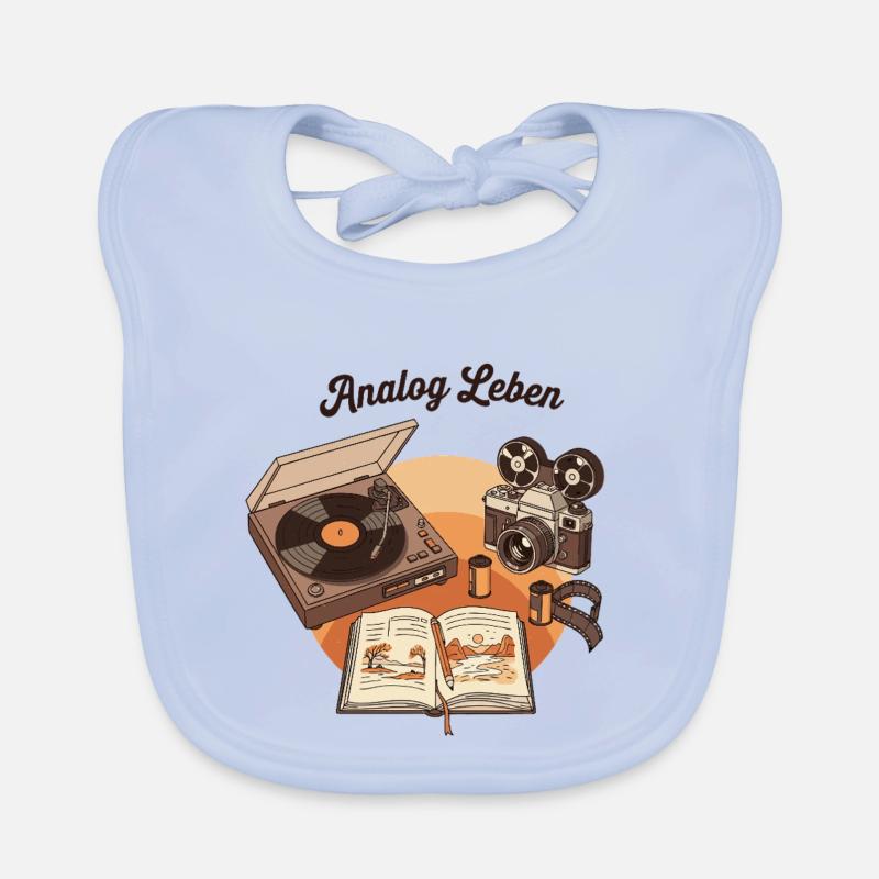 Analog Leben Retro Technik & Natur Baby Bio-Lätzchen