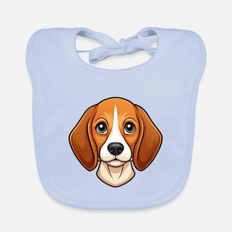 Visage de beagle Bavoir bio Bébé