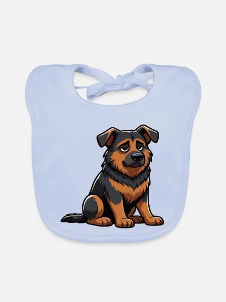 Deutscher Schäferhund Schäferhunde Schäferhunde - Baby Bio-Lätzchen - sky Blue - Vorne