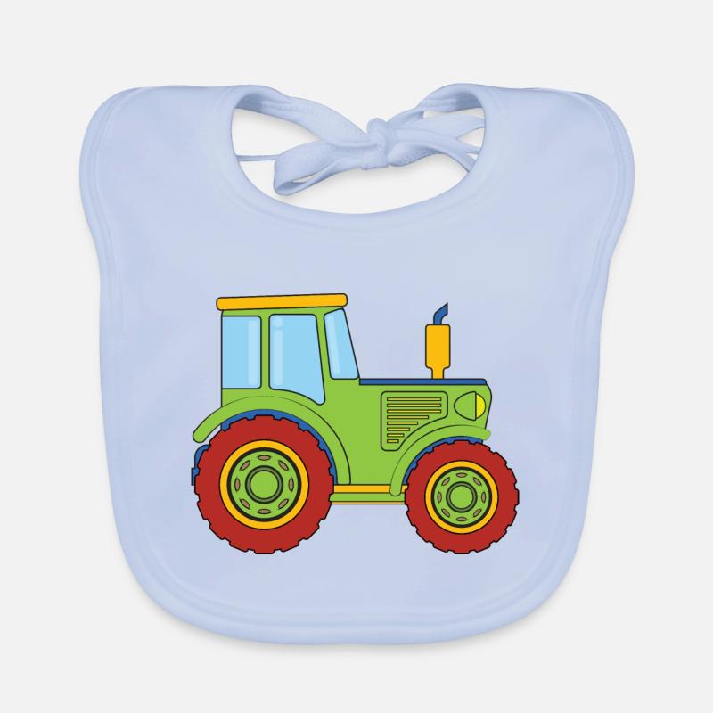 Tractor kids gift Organic Baby Bibs