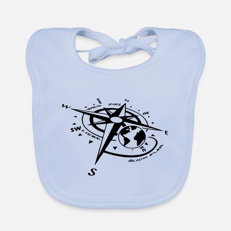 Kompass Weg Ziel Bstyled Freizeitmode Baby Bio-Lätzchen