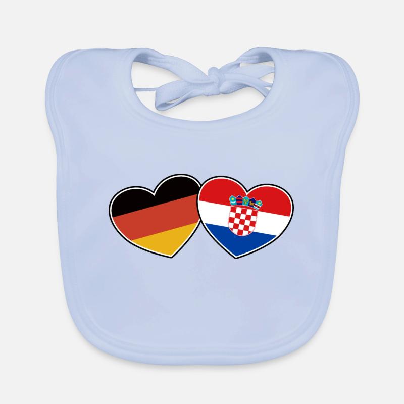 German Croatian Friendship - Gift Organic Baby Bibs