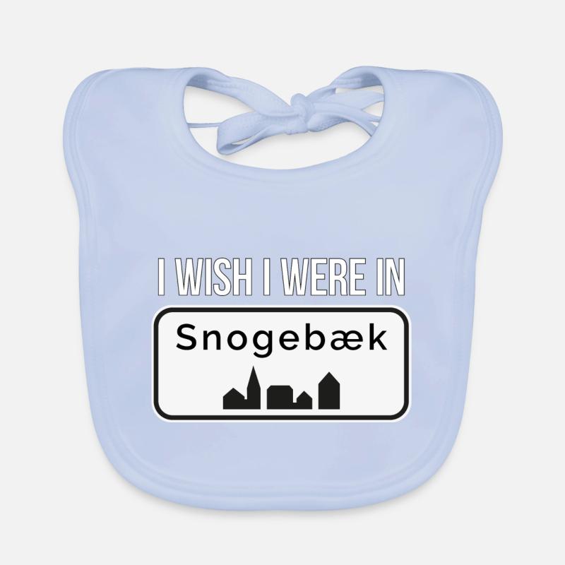 Dänemark Ortsschild Bornholm Snogebaek 2 Baby Bio-Lätzchen