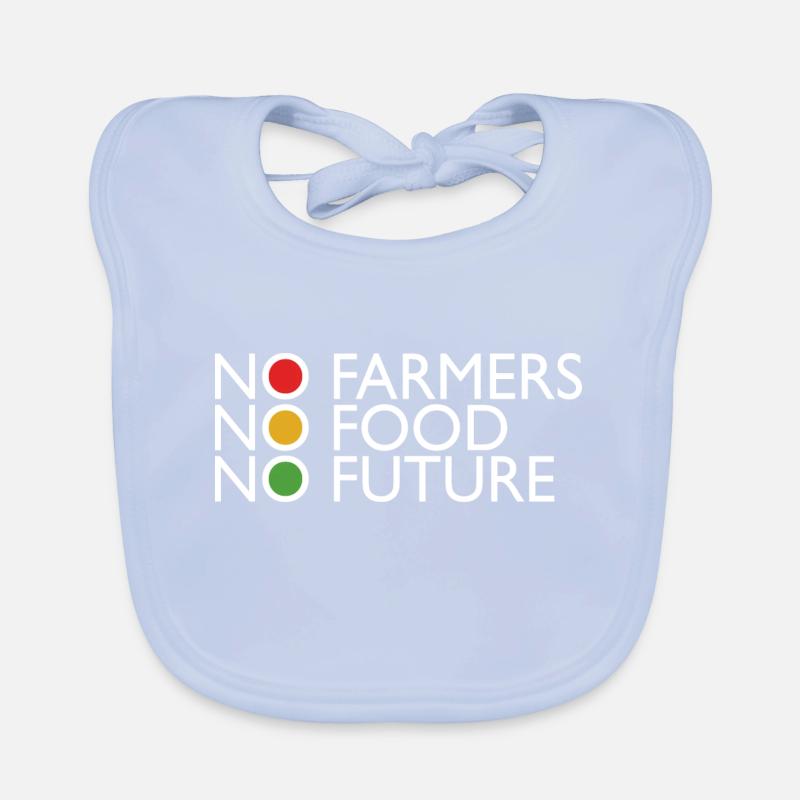 Les agriculteurs protestent Pas d’agriculteurs, pas de nourriture, pas de feu de circulation à venir Bavoir bio Bébé