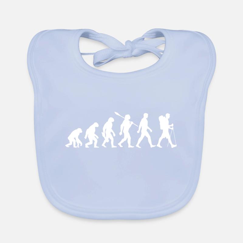 Evolution - Wandern - Wanderer - Trekking Baby Bio-Lätzchen