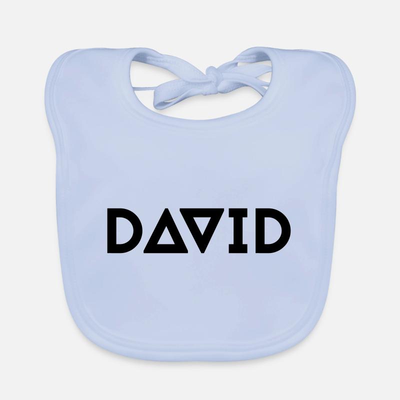 First name David Organic Baby Bibs