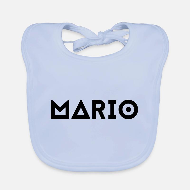 First name Mario Organic Baby Bibs