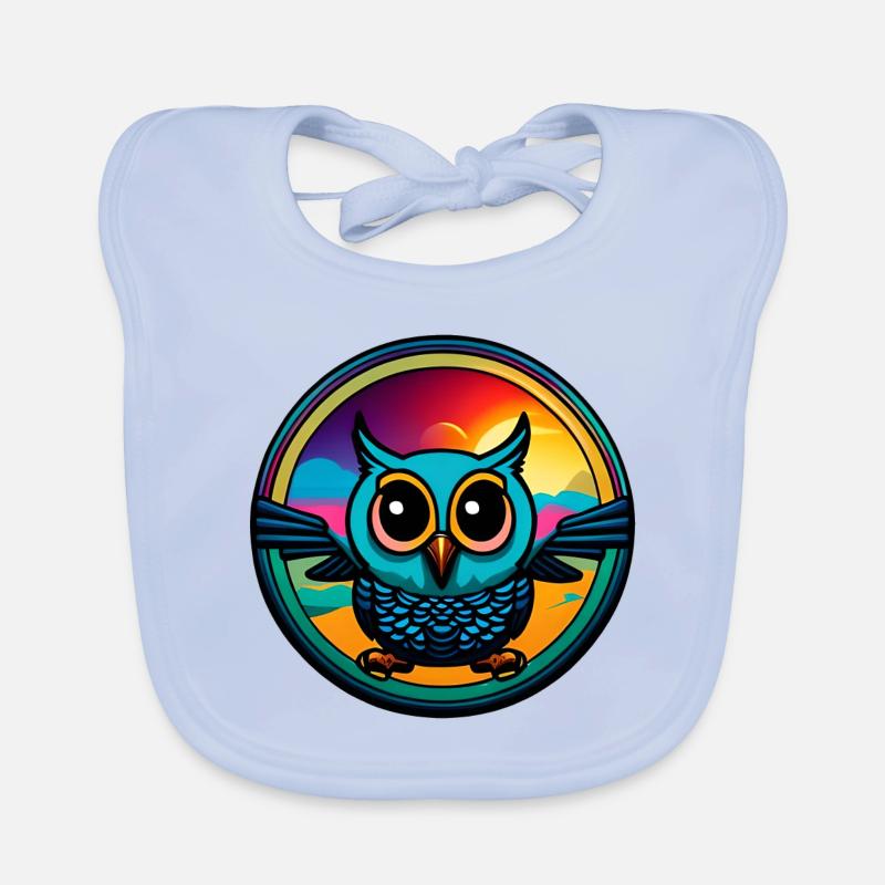 Cercle de hiboux mignon Bavoir bio Bébé