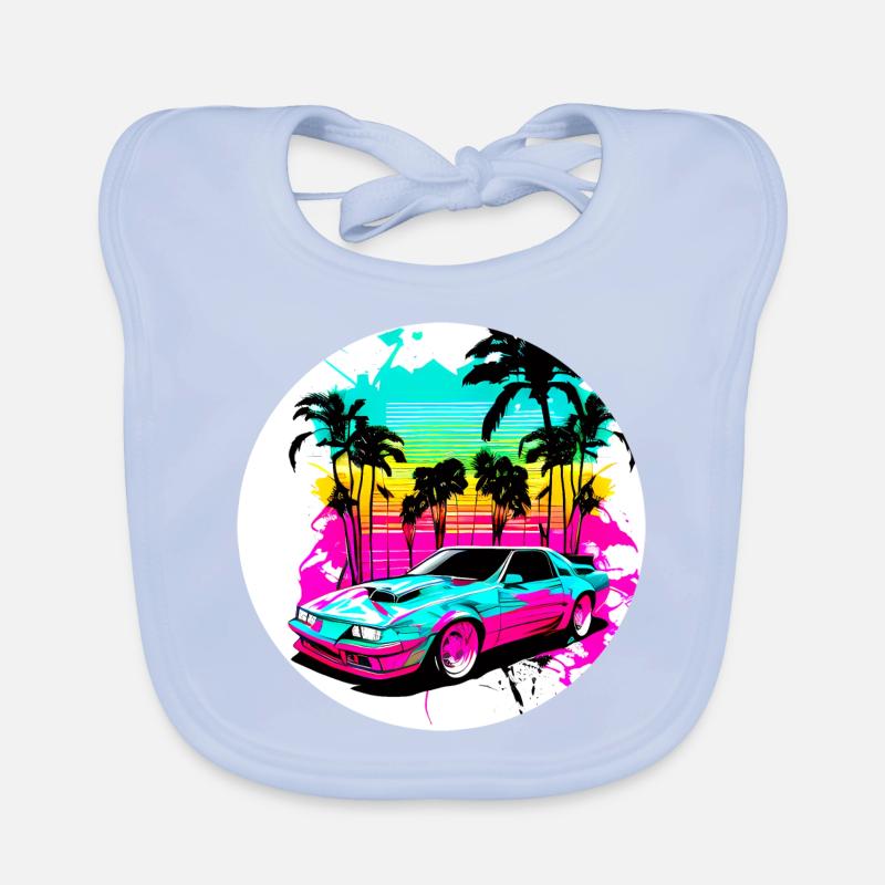 Miami Voiture 1 Bavoir bio Bébé