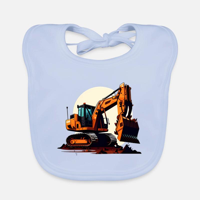 Excavators| Bucket excavators | Retro Organic Baby Bibs