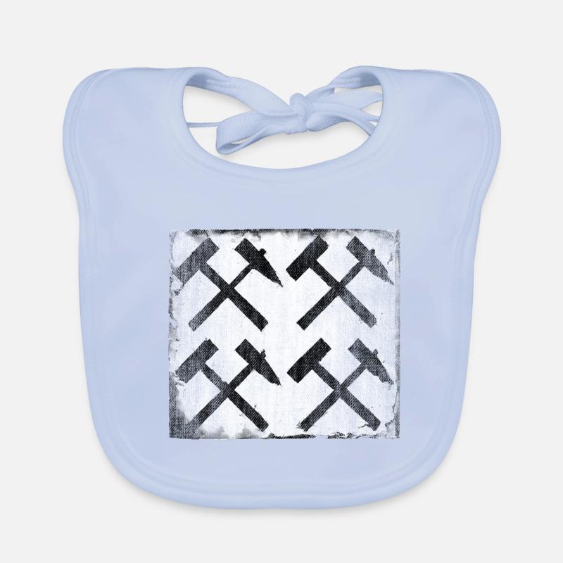 Mallet and Iron Mining Gift Organic Baby Bibs