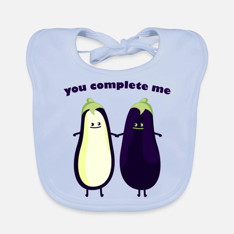 you complete my - Bavoir bio Bébé - bleu ciel