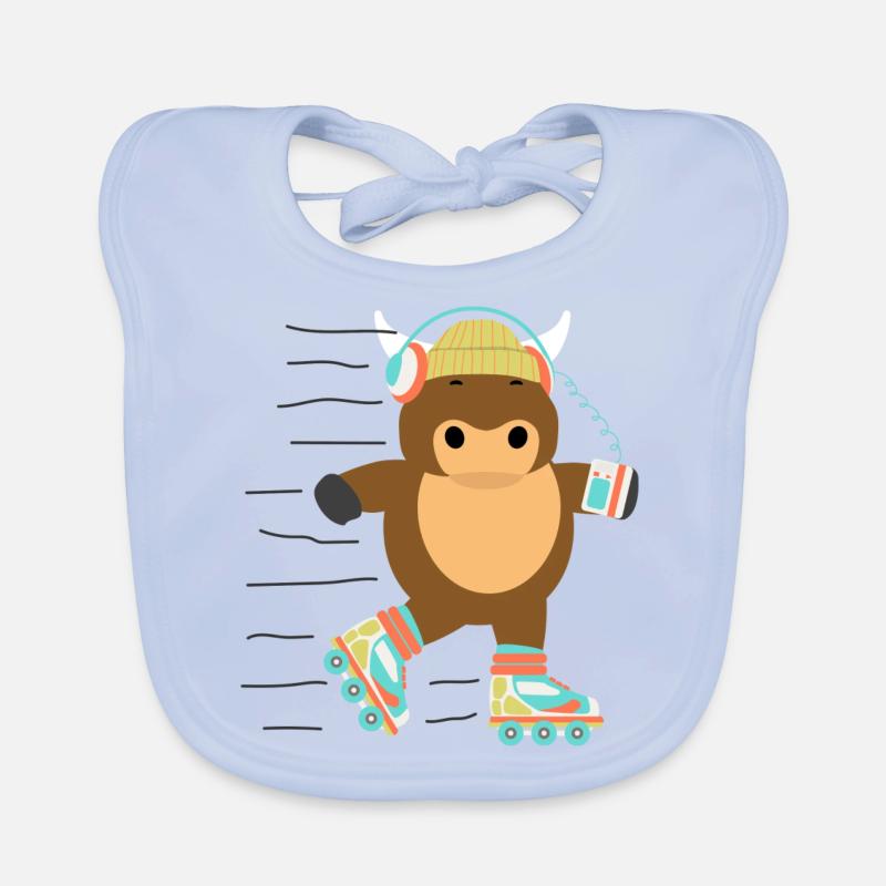Roller skates Organic Baby Bibs
