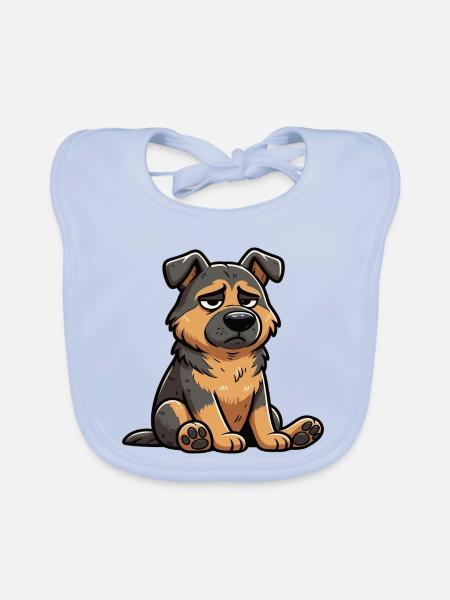 Deutscher Schäferhund Schäferhunde Schäferhunde - Baby Bio-Lätzchen - sky Blue - Vorne
