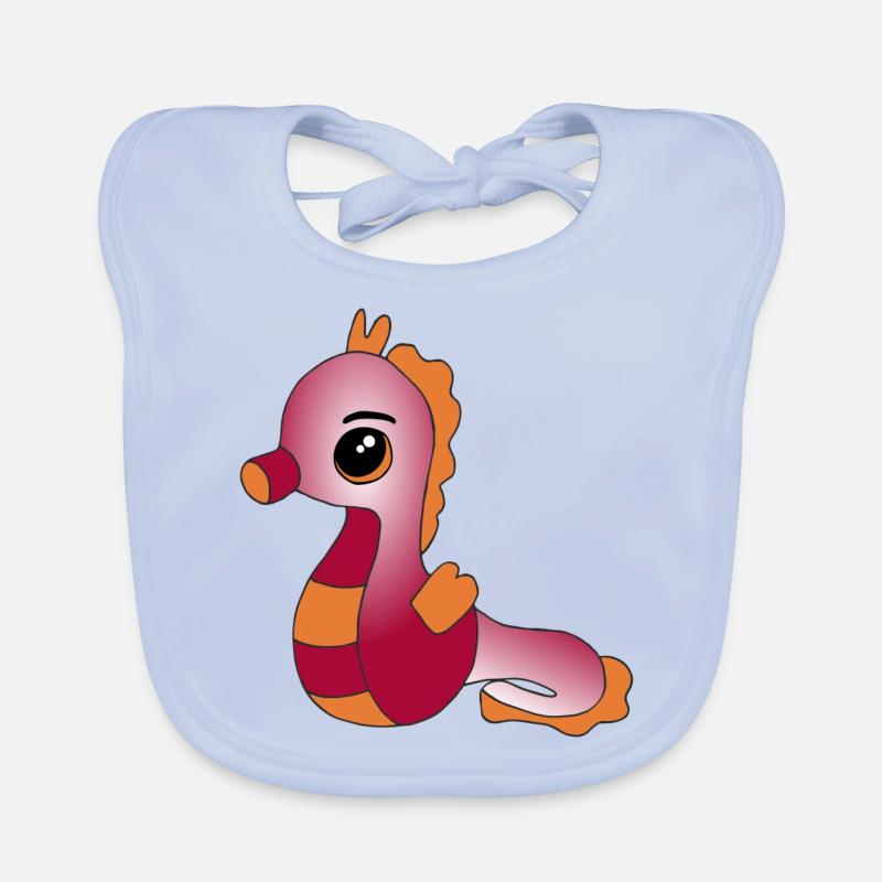 Knuffiges Seepferdchen Baby Bio-Lätzchen