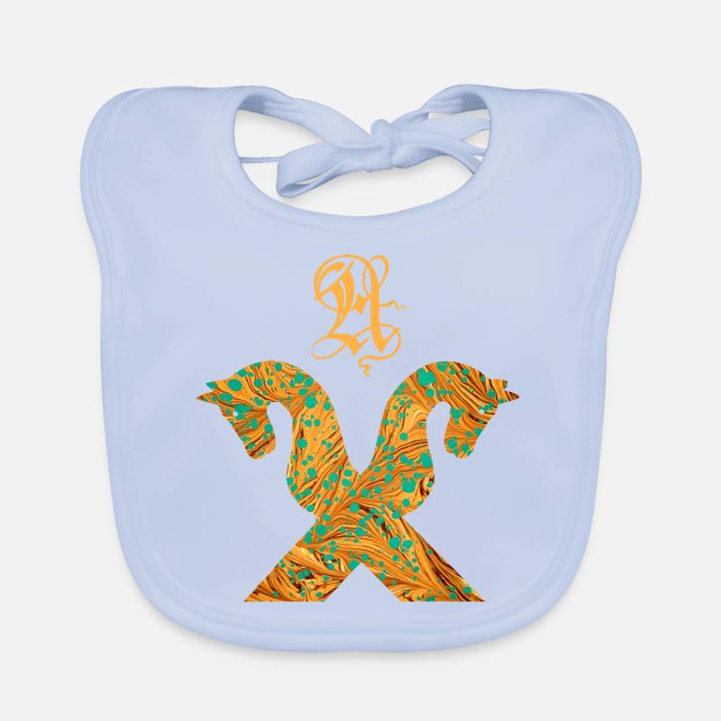 pferdegiebel e 95 a Baby Bio-Lätzchen