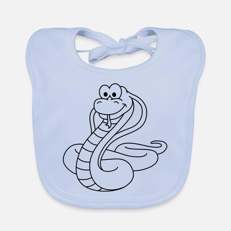 Serpent Cobra Comic Animal Bavoir bio Bébé