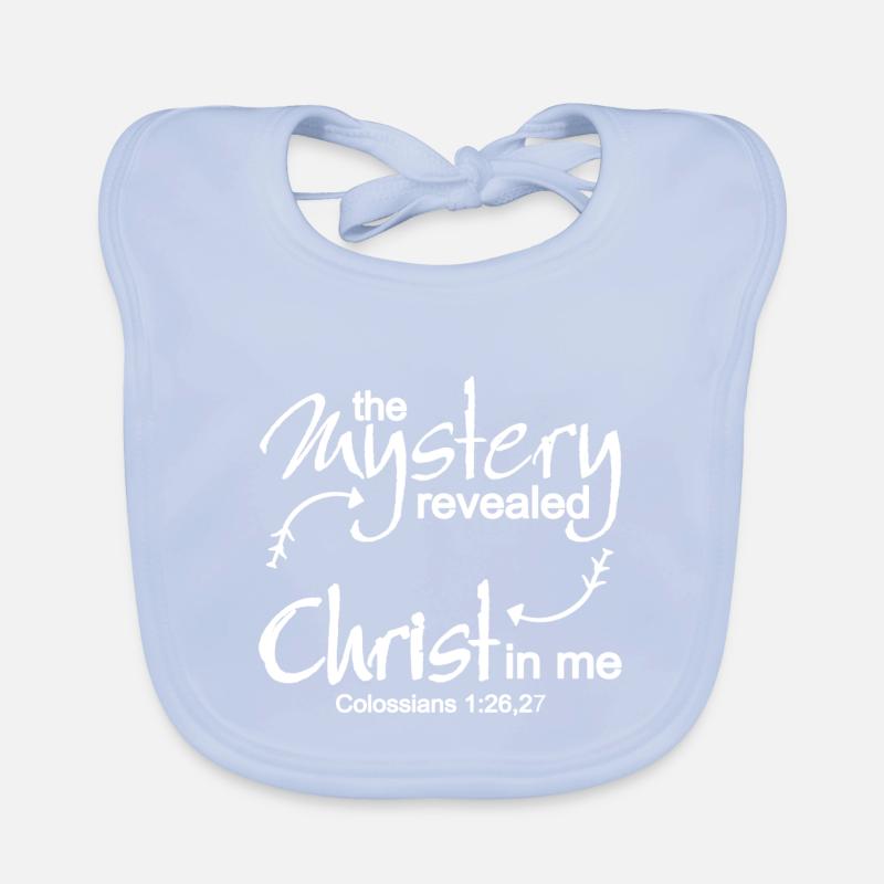 Conception chrétienne Christ en moi Colossiens 1 verset Bavoir bio Bébé