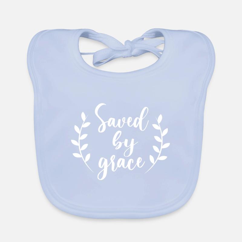 Christian Design Saved by Grace Organic Baby Bibs