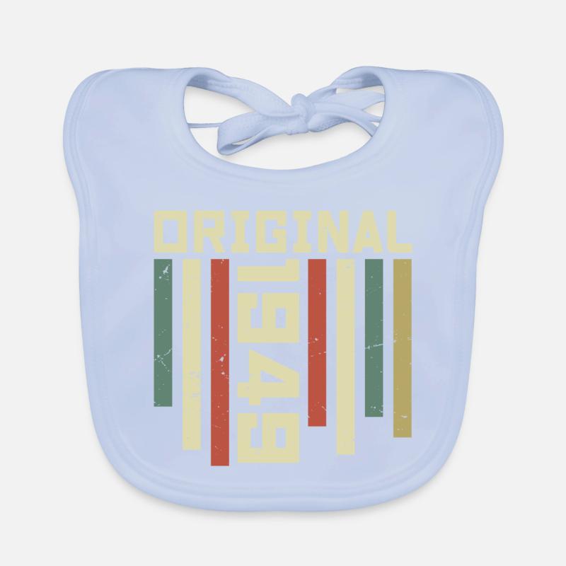 1949 Retro Gift 1949 75th Birthday Gift Organic Baby Bibs