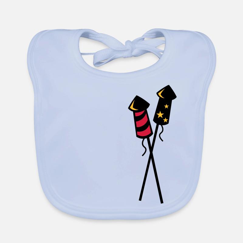 New year fireworks rockets - New year firework Organic Baby Bibs