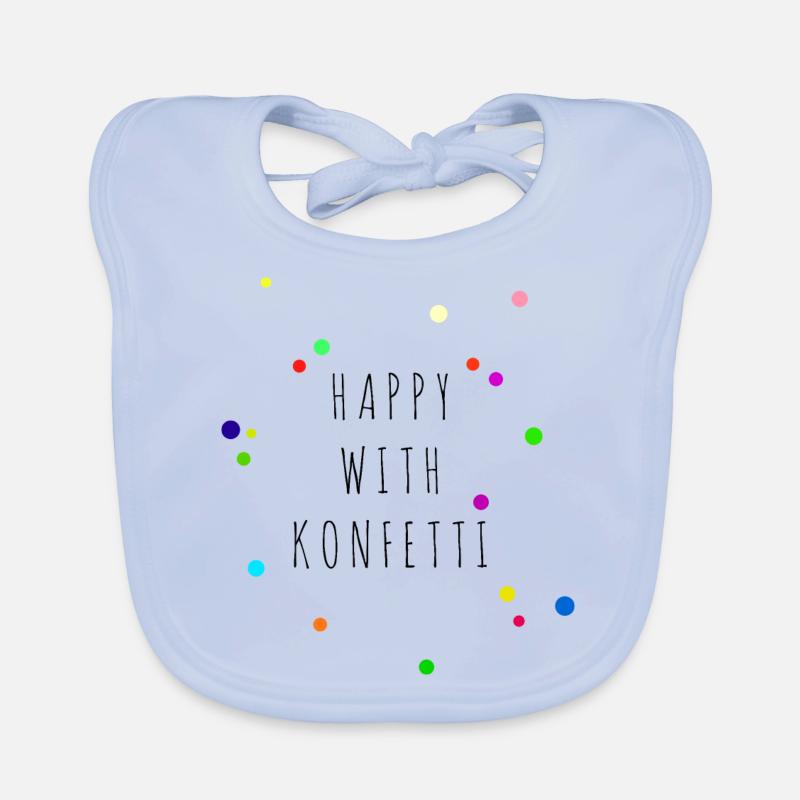 HEUREUX AVEC CONFETTI Bavoir bio Bébé