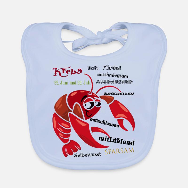 Sternzeichen krebs Baby Bio-Lätzchen