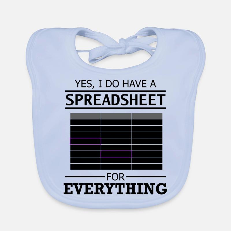 Spreadsheet Funny Saying Statistician Data Analyst Organic Baby Bibs