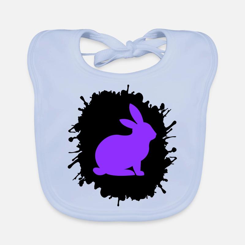 Splatter Bunny Organic Baby Bibs