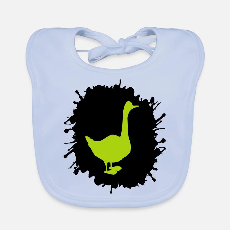 Goose Splatter Organic Baby Bibs