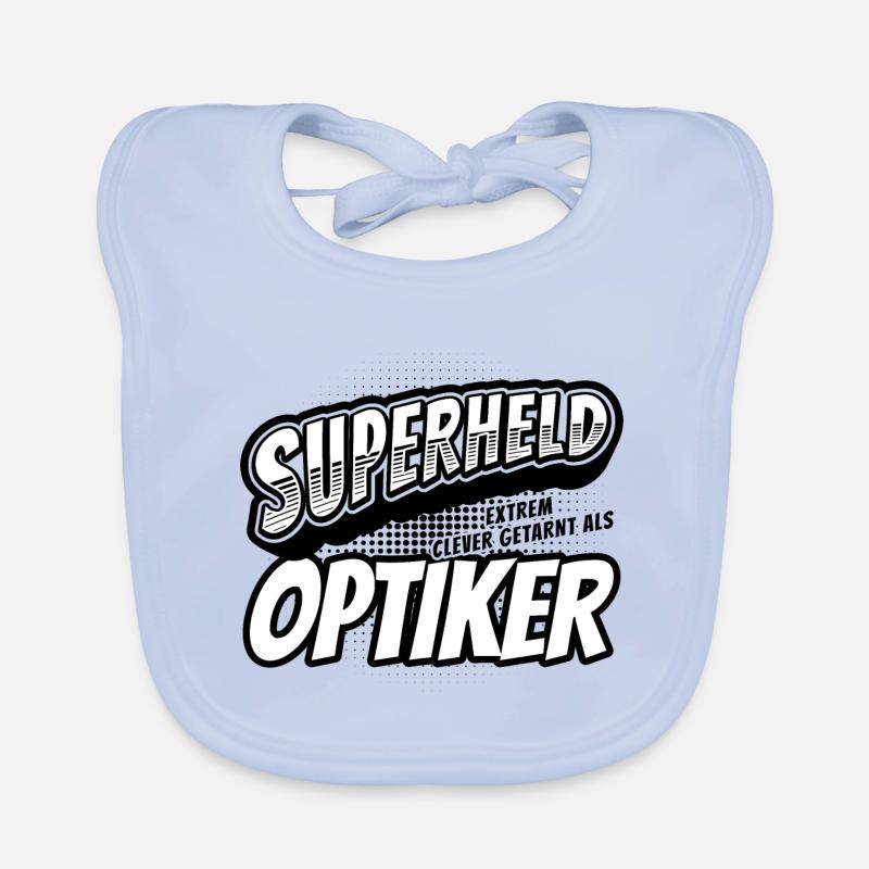 Superheld, clever getarnt als Optiker Baby Bio-Lätzchen