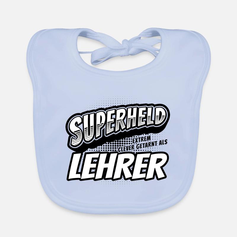 Superheld, clever getarnt als Lehrer Baby Bio-Lätzchen