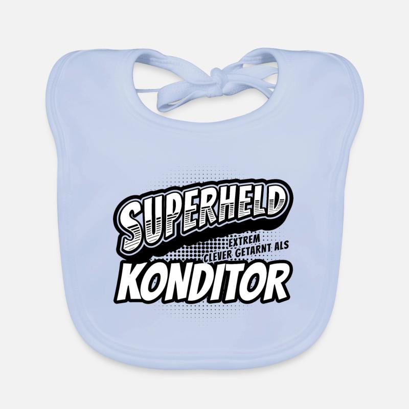 Superheld, clever getarnt als Konditor Baby Bio-Lätzchen