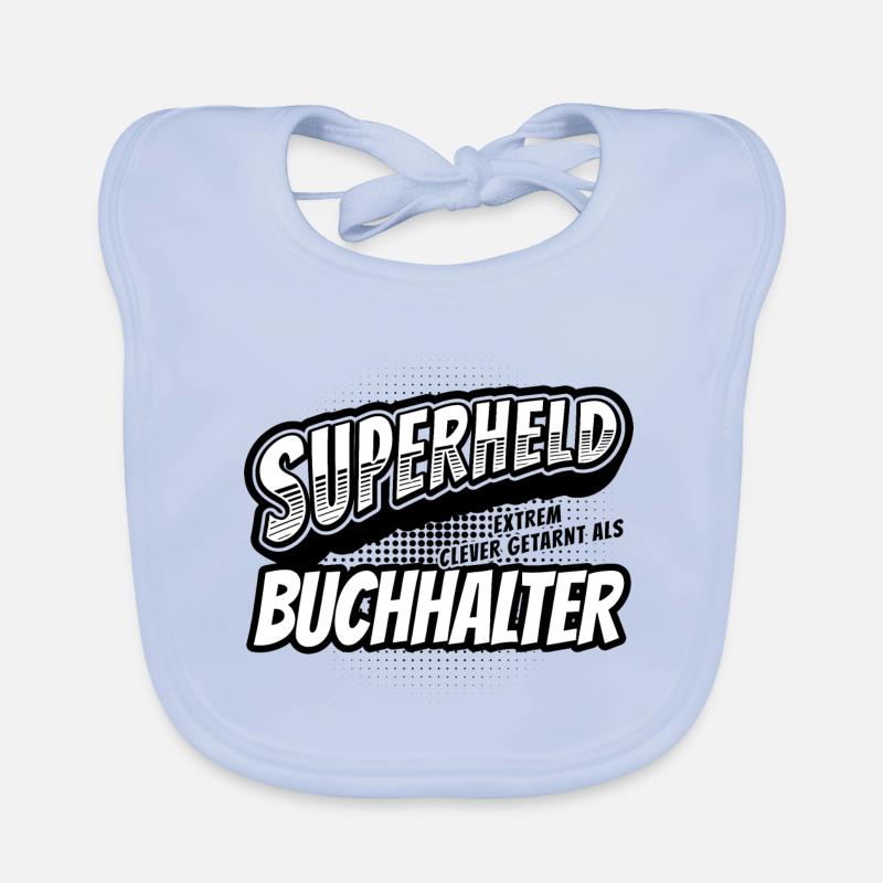 Superheld, clever getarnt als Buchhalter Baby Bio-Lätzchen
