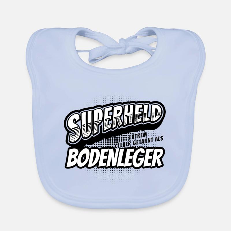 Superheld, clever getarnt als Bodenleger Baby Bio-Lätzchen
