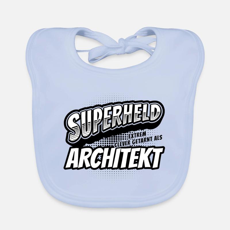 Superheld, clever getarnt als Architekt Baby Bio-Lätzchen