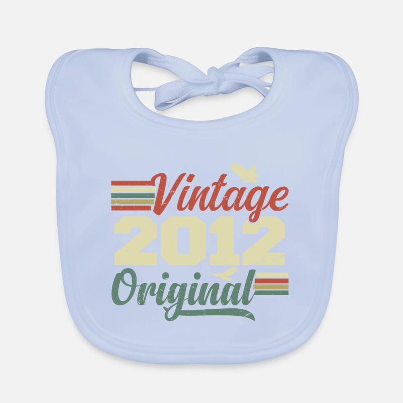 Vintage 2012 Retro Jubiläumsgeschenk Baby Bio-Lätzchen