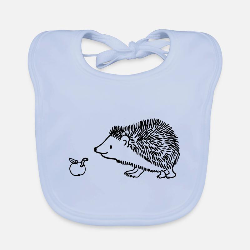 Igel mit Apfel Baby Bio-Lätzchen