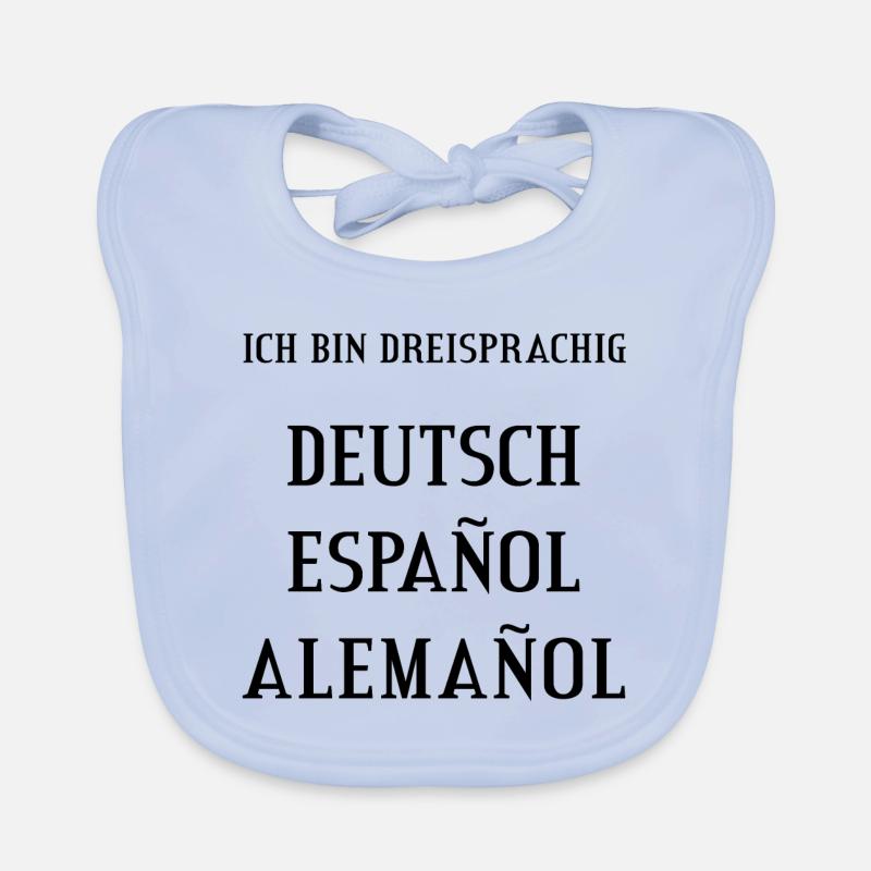 Spanier deutsch-spanisch alemanol Geschenk Baby Bio-Lätzchen