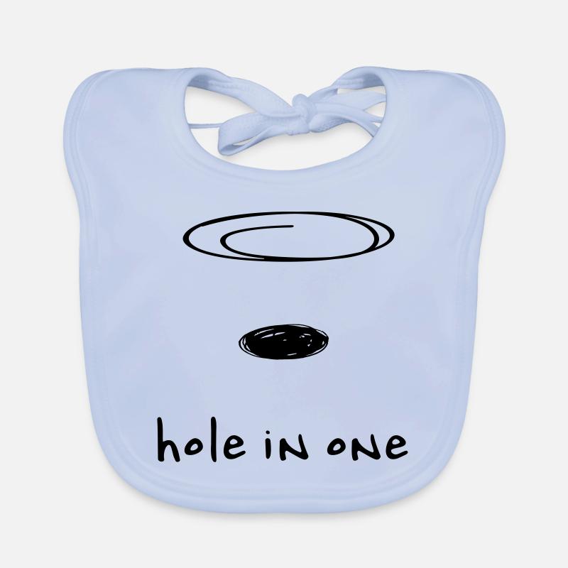 hole in one - Organic Baby Bibs - sky blue