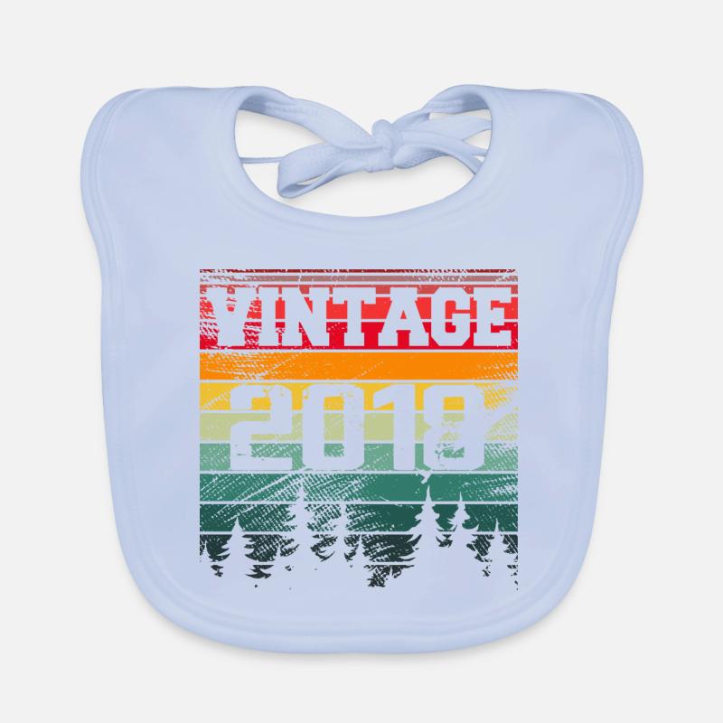 2018 Vintage Geburtstagsgeschenk 2018 Retro Baby Bio-Lätzchen